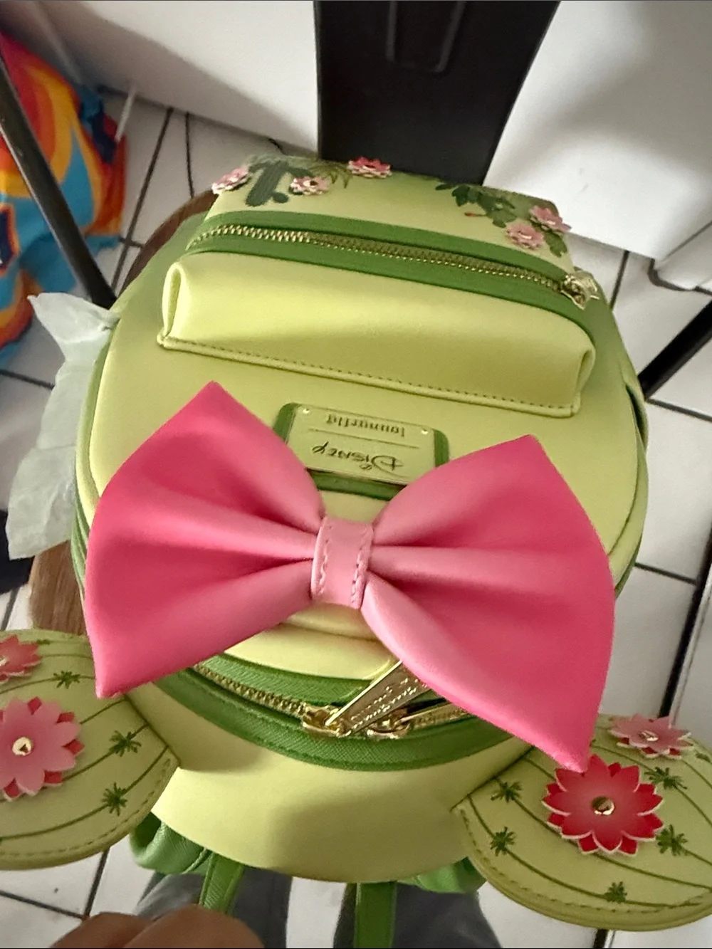 NWT Disney Cactus Loungefly with Pink Bow